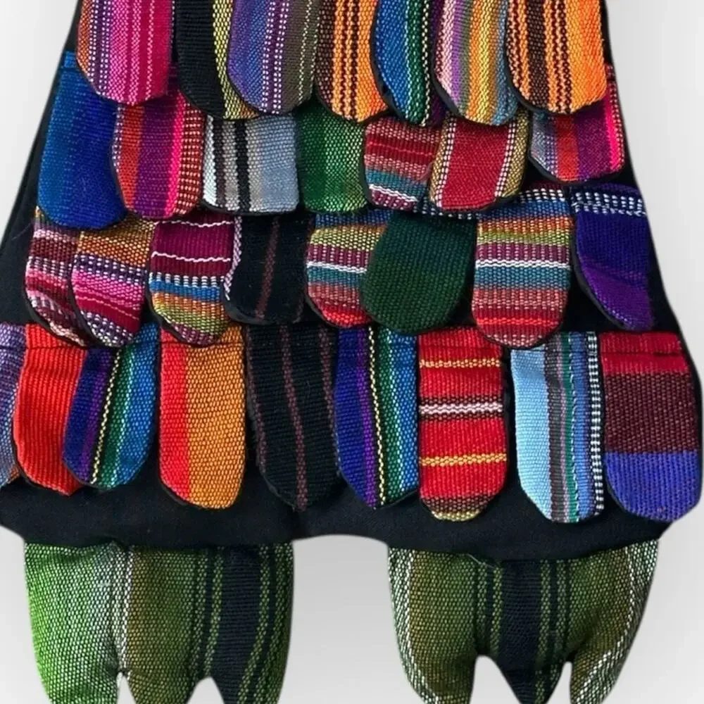 Guatemalan Kids Woodland Rainbow Owl Backpack 15x9 NWOT